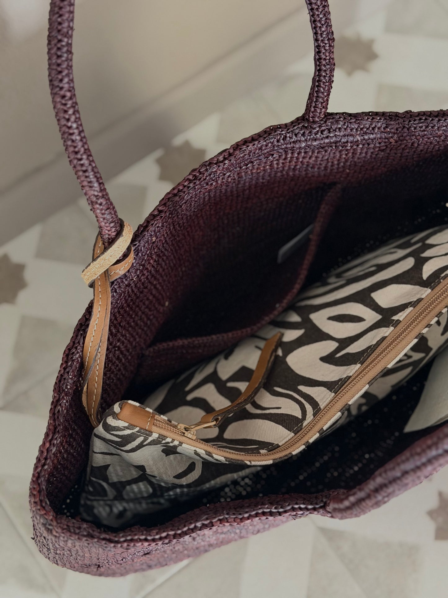Borsa in Rafia Alma Ebony
