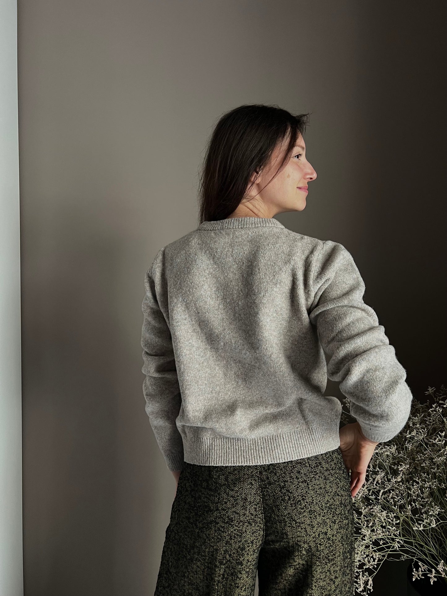Maglia Mélange con scritta in paillettes