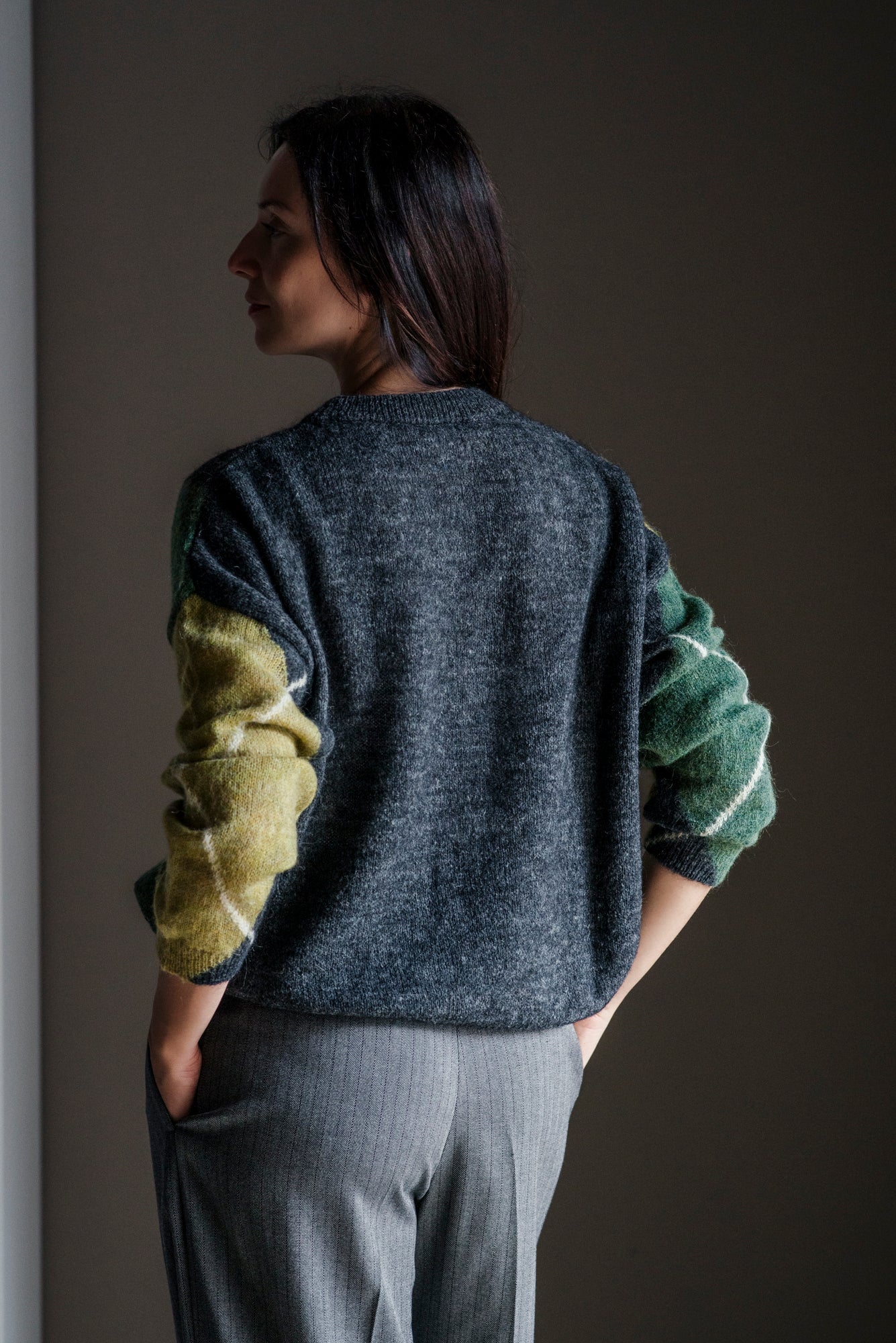 Maglione a rombi girocollo