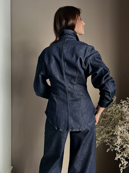 Camicia in Denim con maniche a baloon