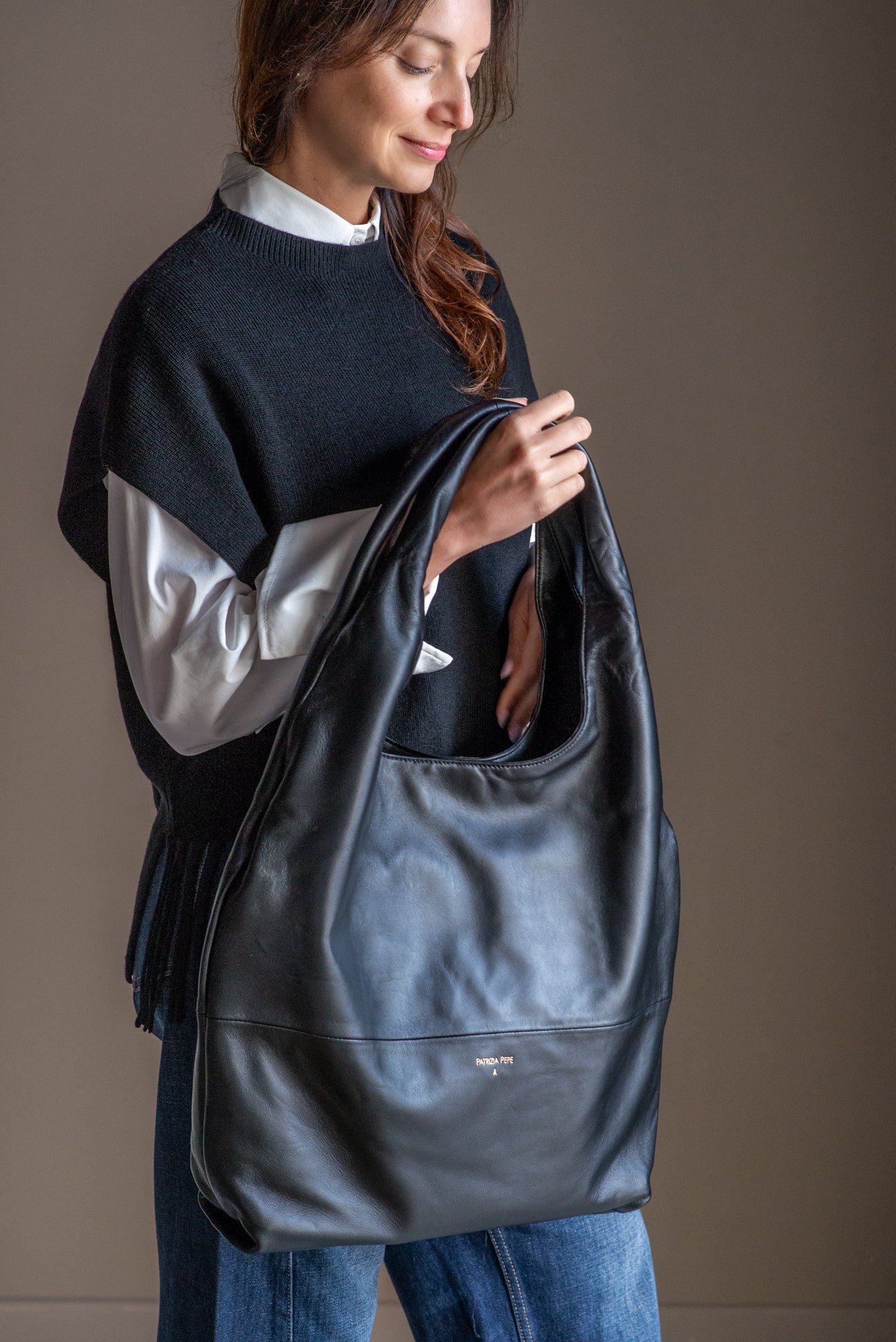 Borsa Hobo Patrizia Pepe nero