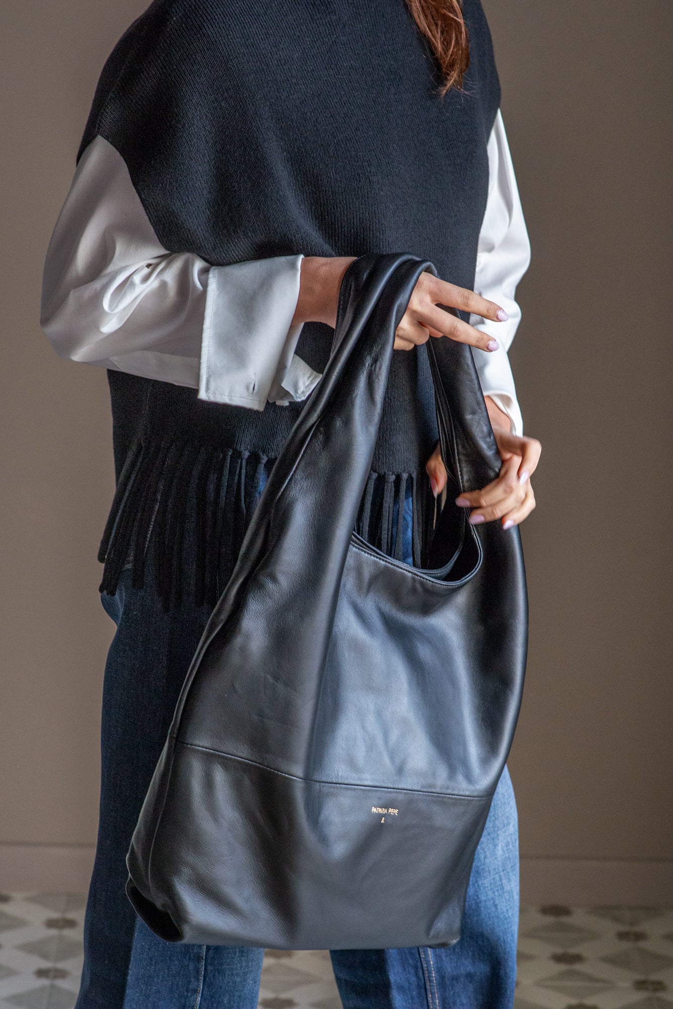 Borsa Hobo Patrizia Pepe nero