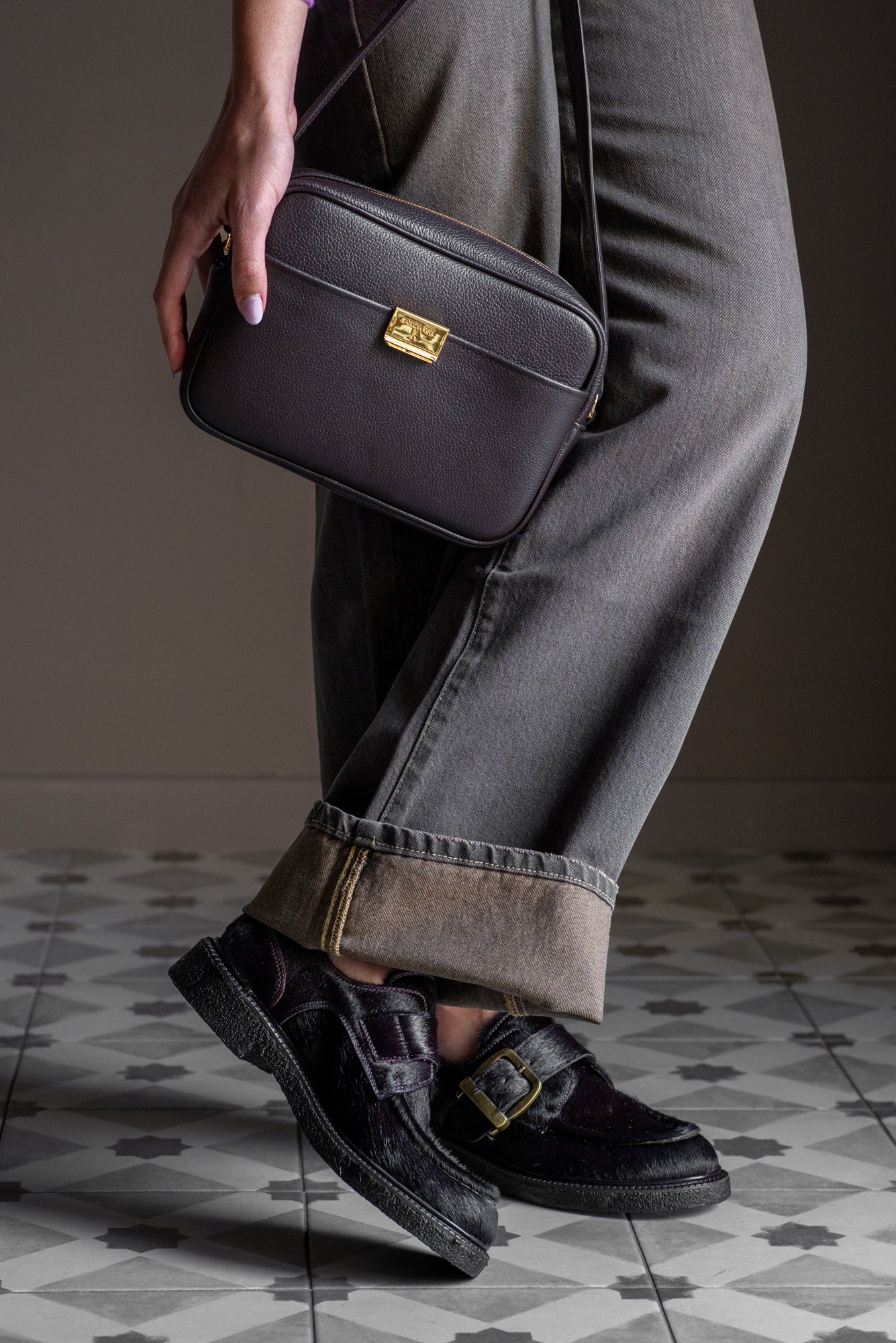 Mocassino monkstrap in cavallino moro