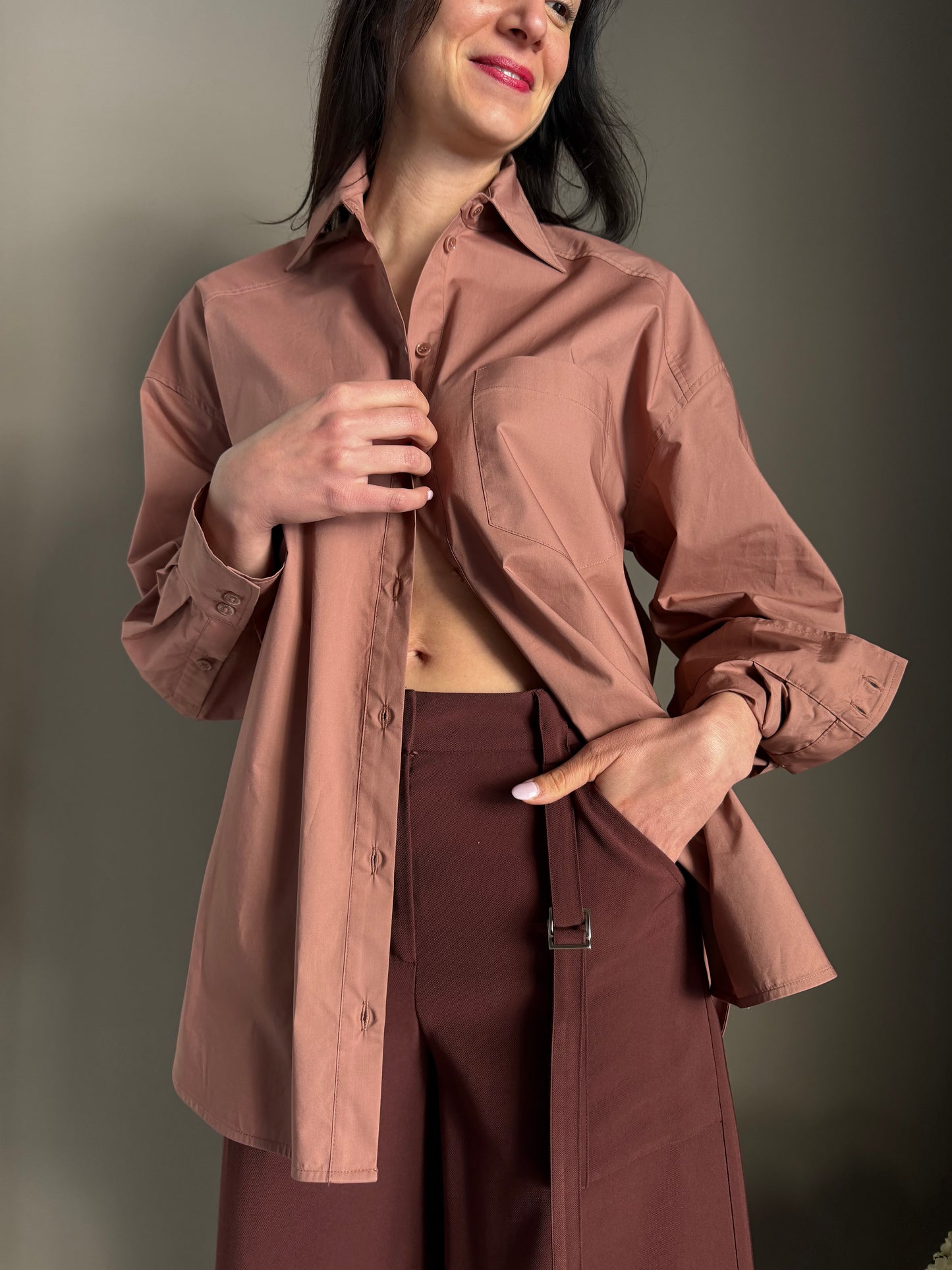 Camicia Oversize Patrizia Pepe – Terracotta