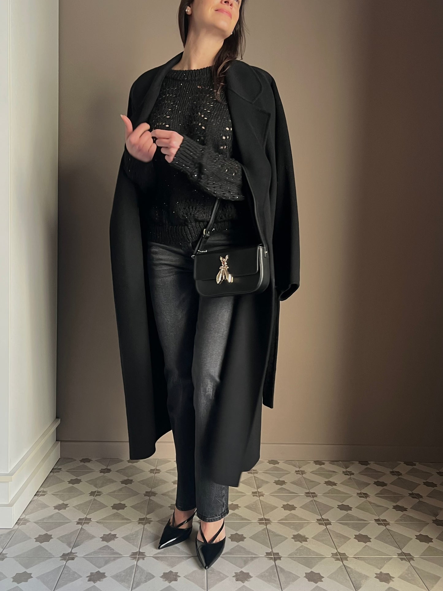 Cappotto vestaglia oversize Nero