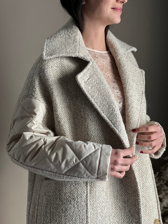 Cappotto midi in misto lana