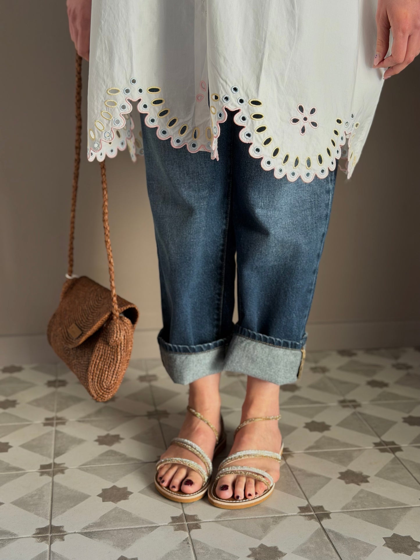 Sandalo Flat oro/argento Le Salentine