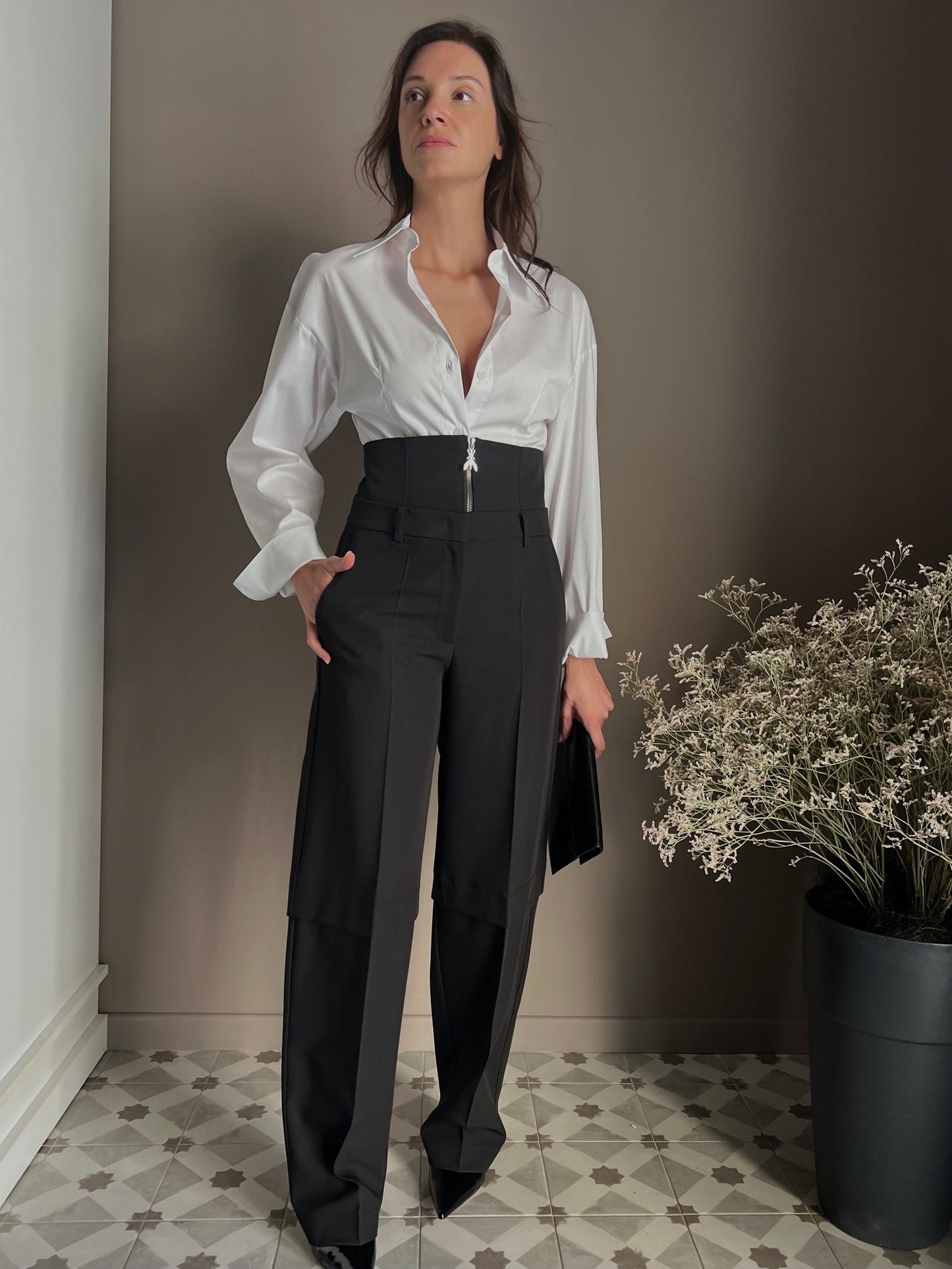 Pantaloni baggy con corsetto