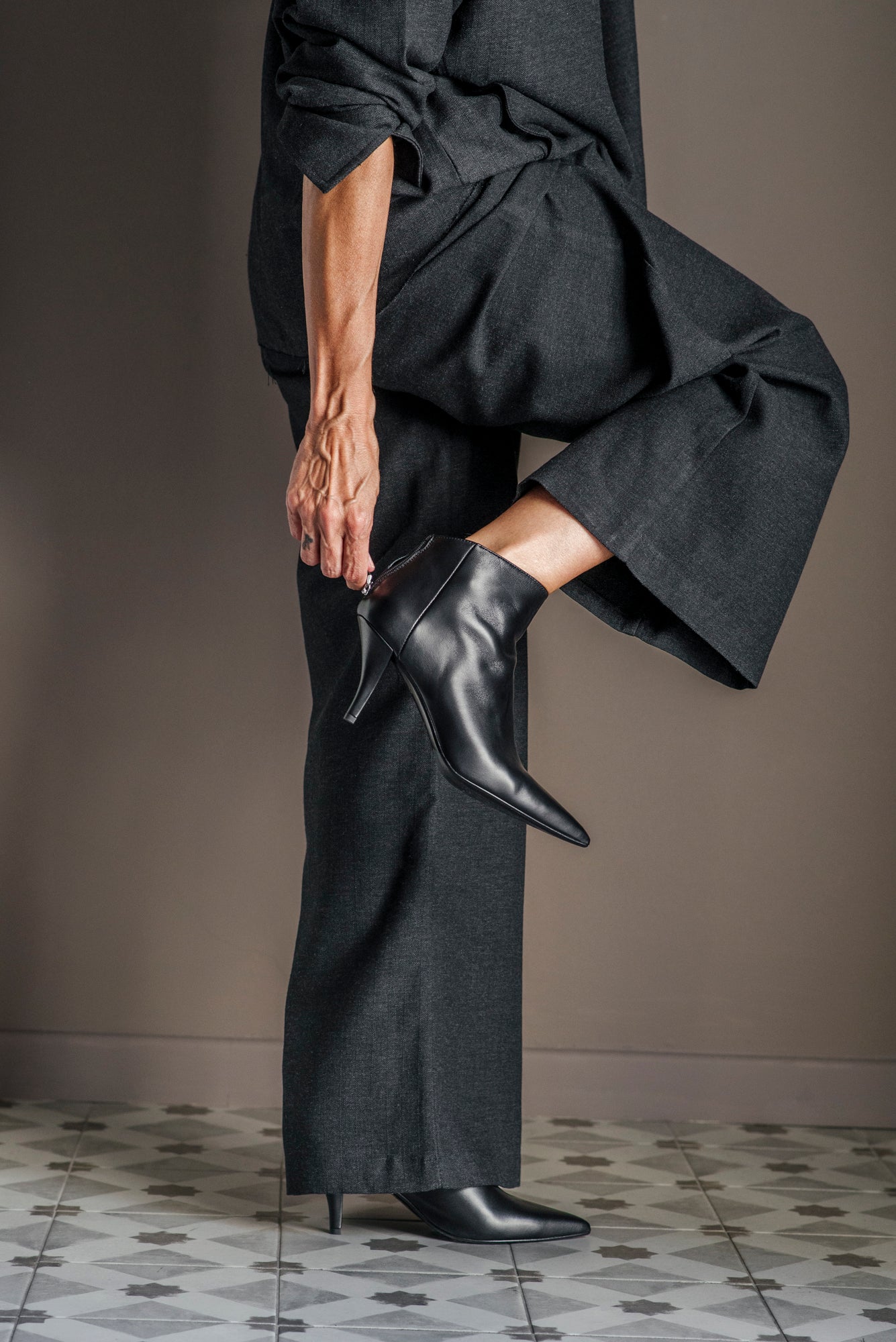 Stivaletto Chantal in Pelle Nera
