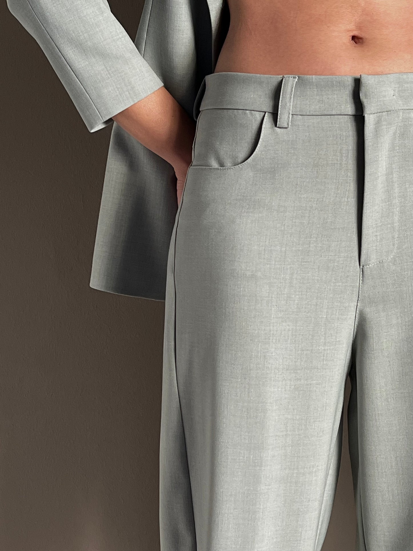 Pantalone morbido salvia