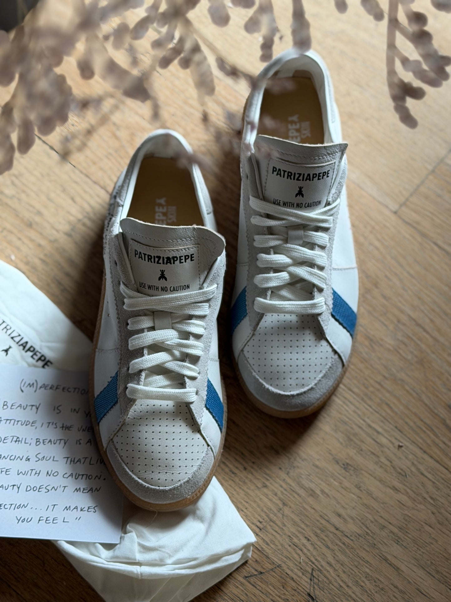 Skin sneakers White-blue