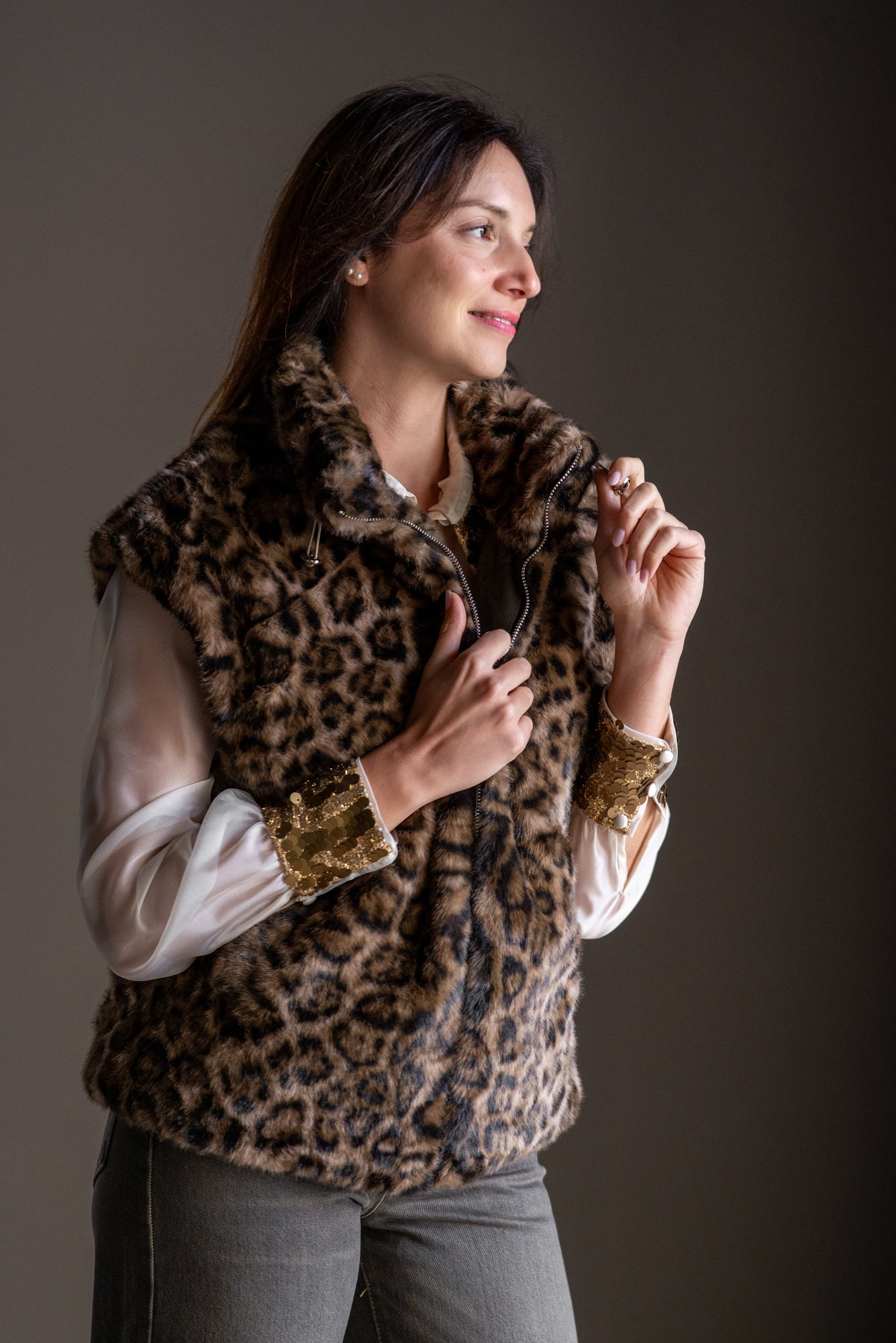 Gilet ecofur reversibile