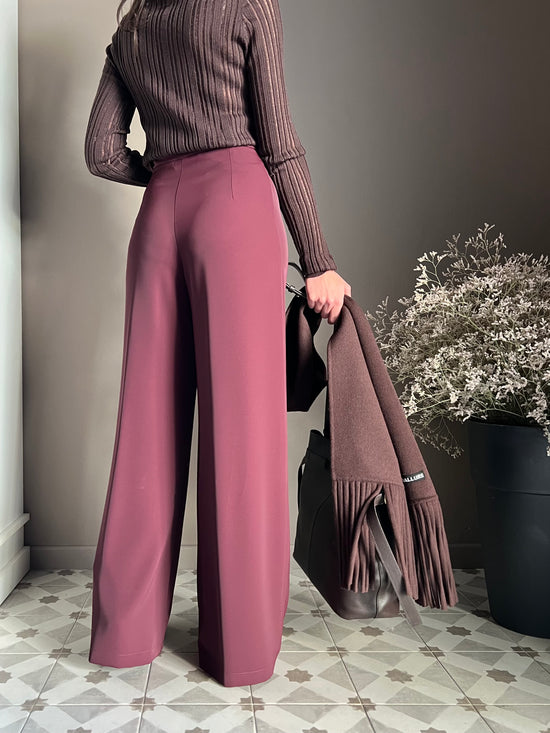 Pantalone in crepe Saba vita alta