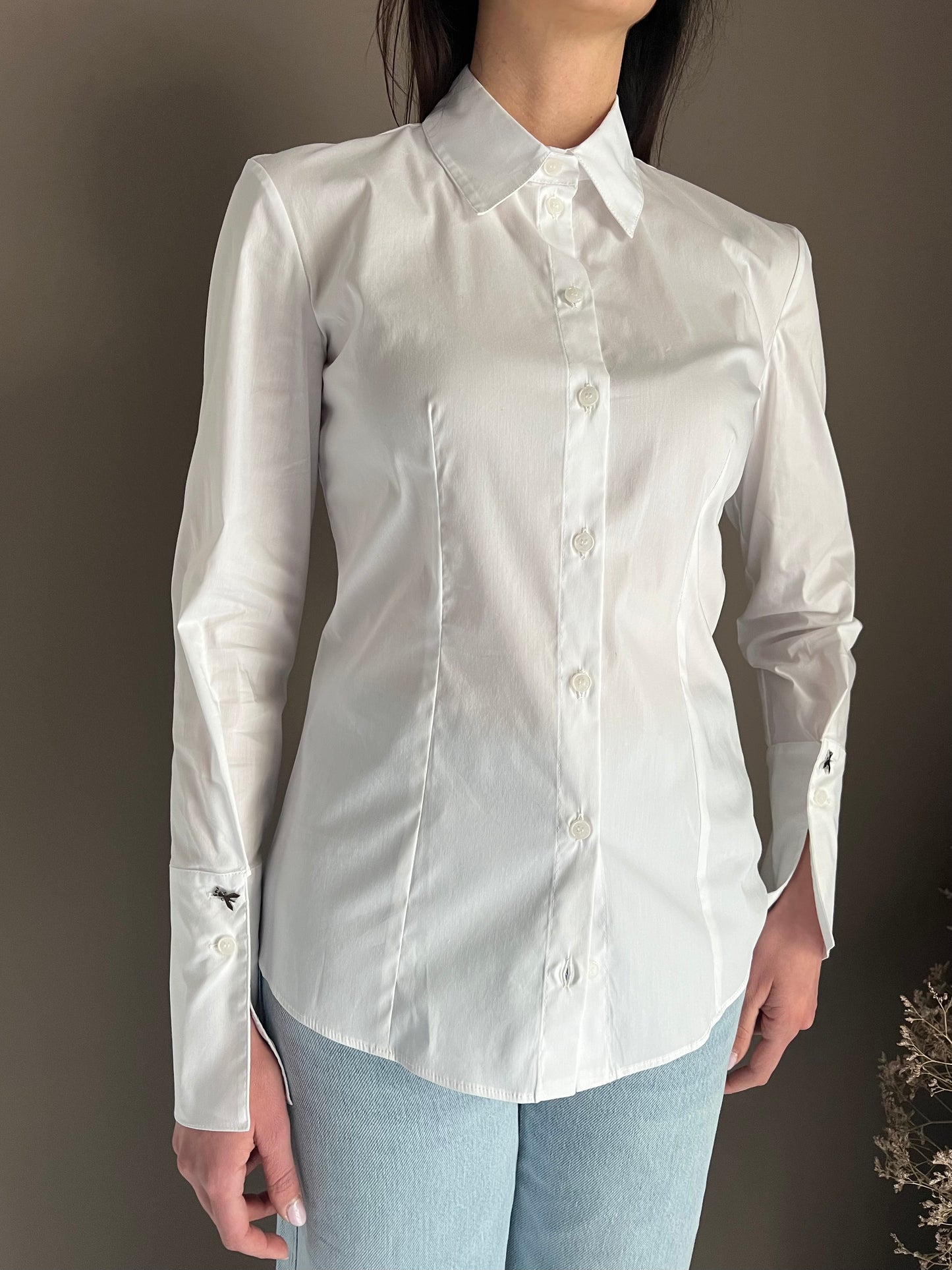 Camicia sagomata con dettaglio Fly