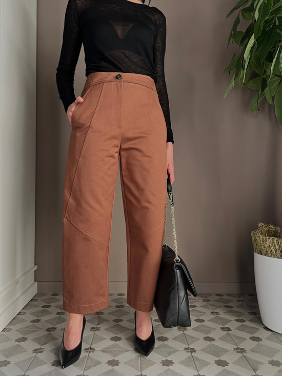 Pantaloni jeans a baloon Earth Brown