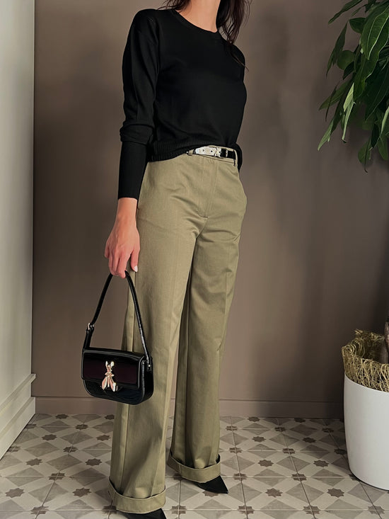 Pantalone dritto strutturato