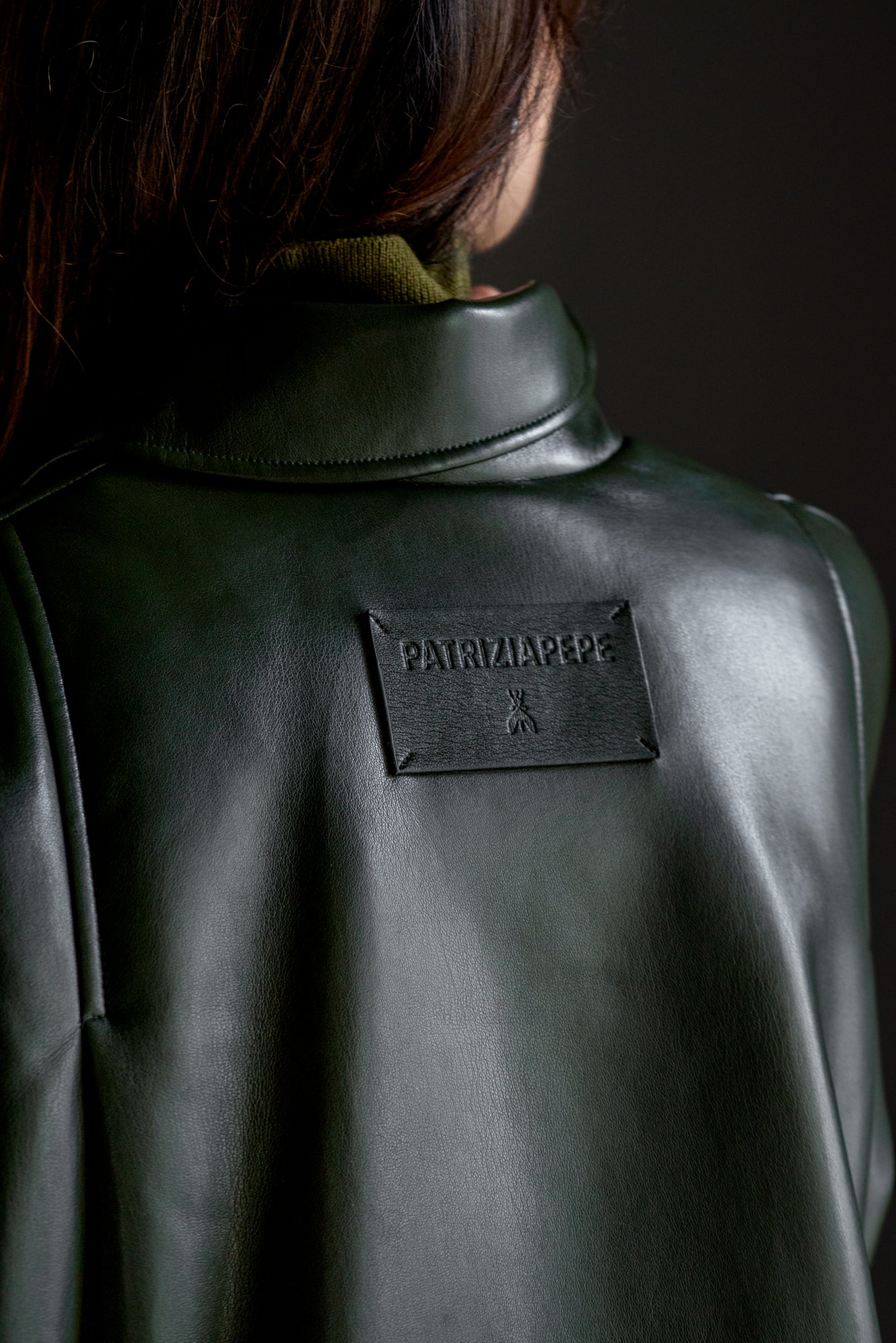 Bomber in similpelle Verde Patrizia Pepe