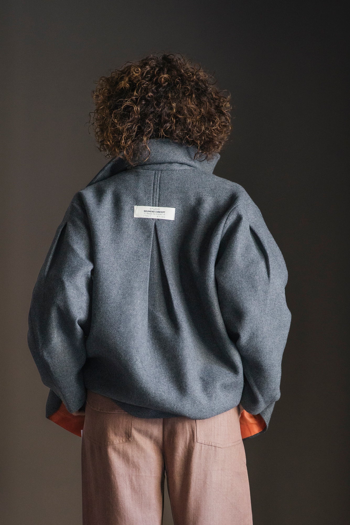 Caban oversize grigio