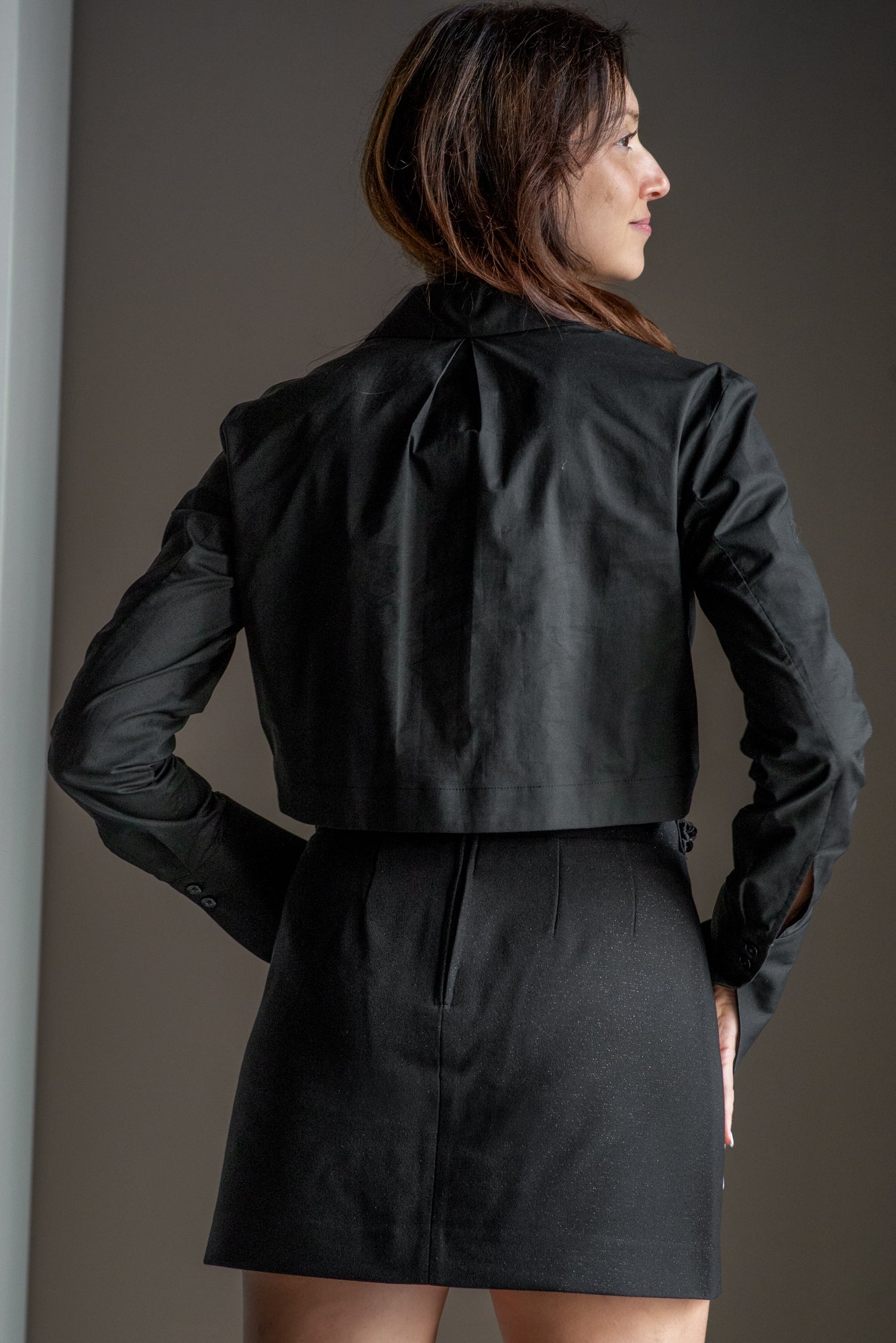 Camicia a body con dettaglio cut-out nero