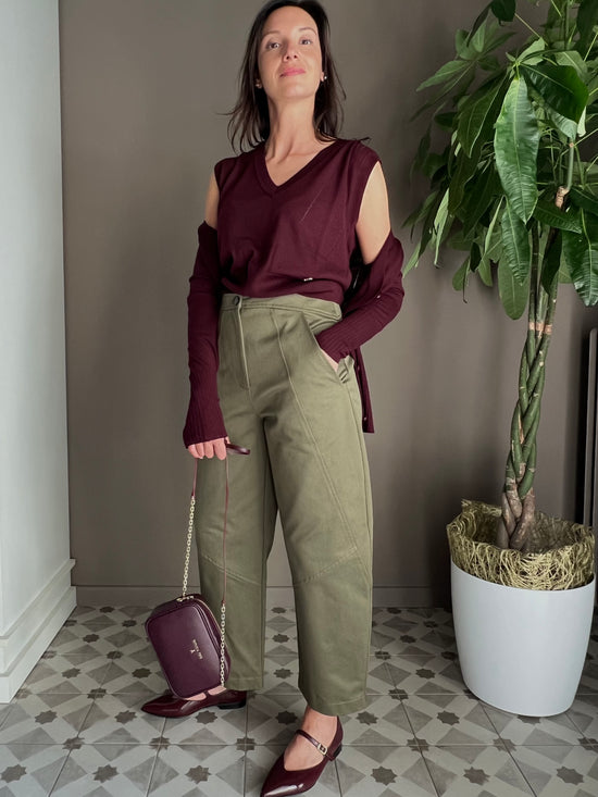 Pantalone jeans a baloon ivy green