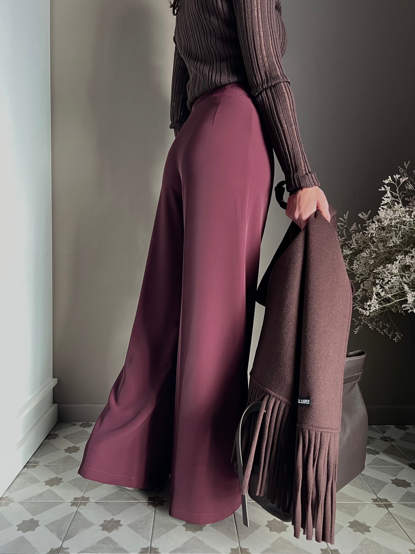 Pantalone in crepe Saba vita alta