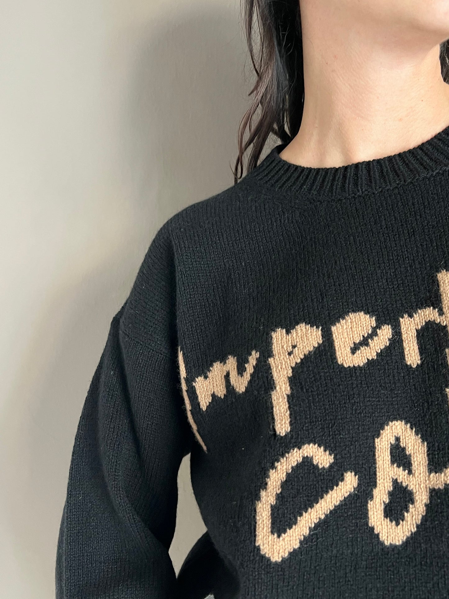 Maglia girocollo in lana Alessia Santi con scritta