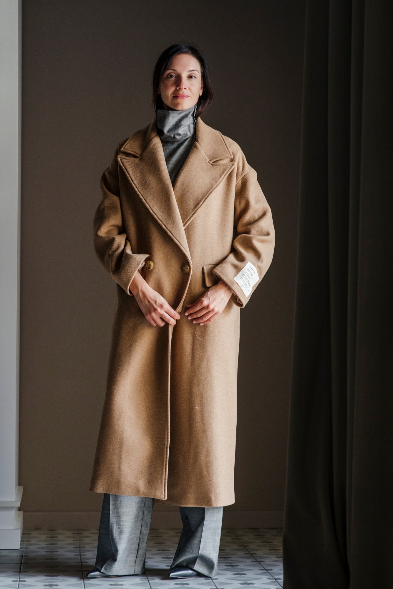 Cappotto oversize doppio petto Noumeno Concept