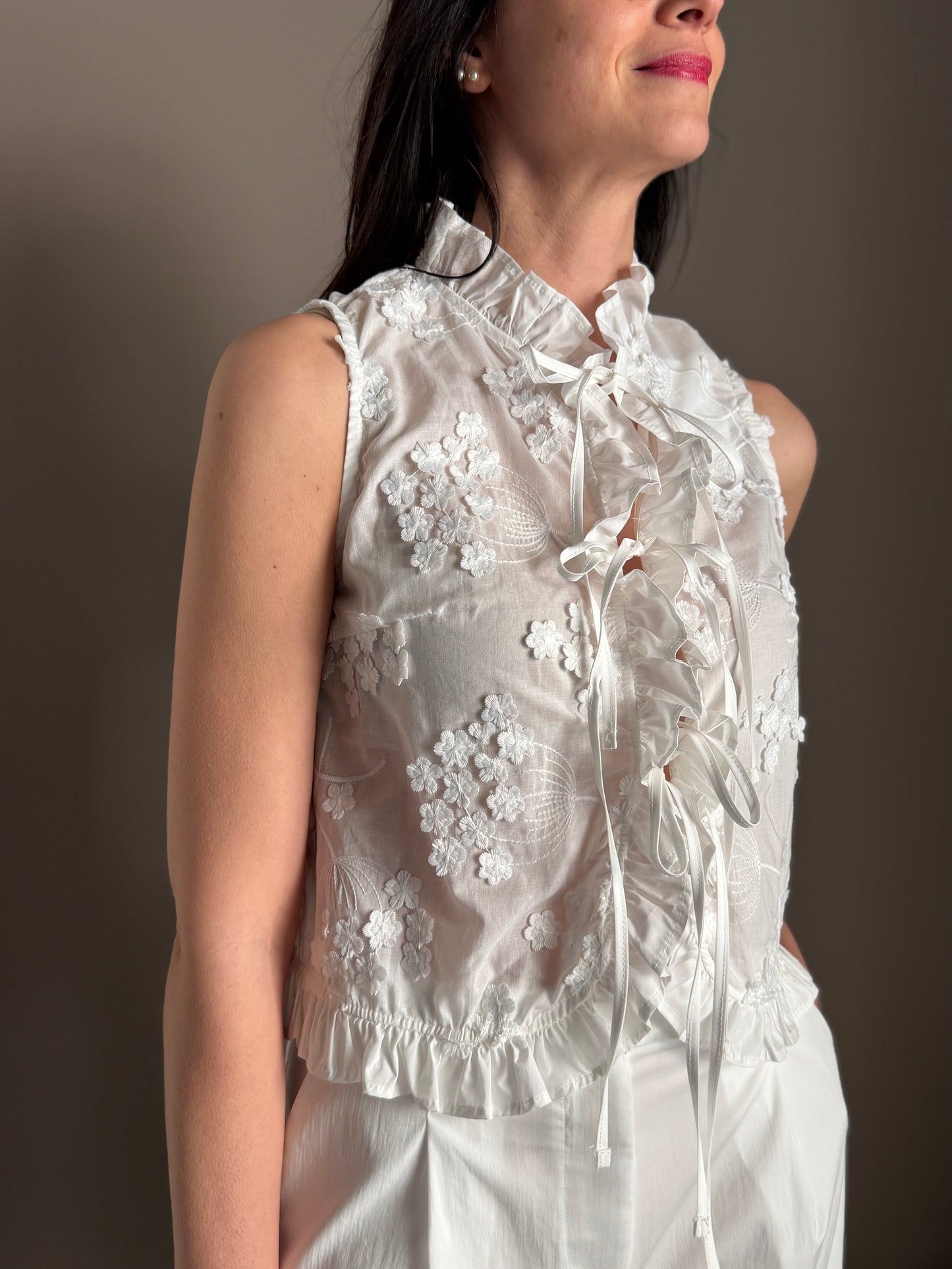 Camicia ricamata Rouches – bianca