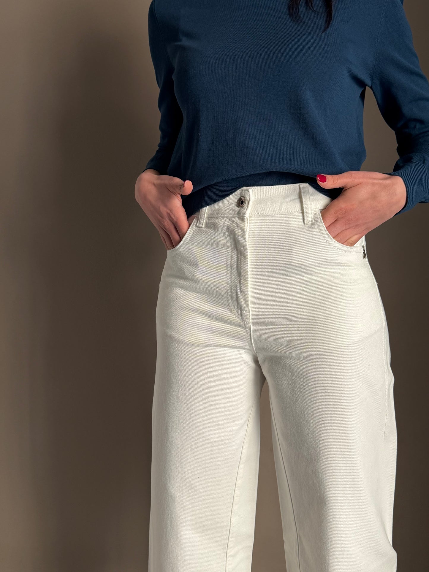 Denim crop in cotone Patrizia Pepe