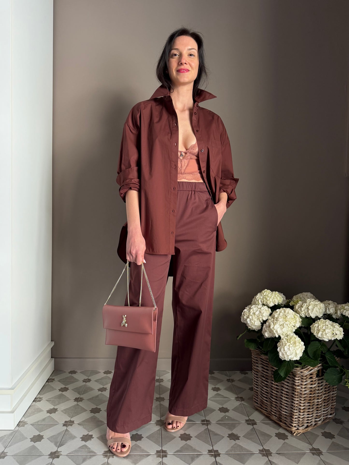 Camicia Oversize Patrizia Pepe – Marrone