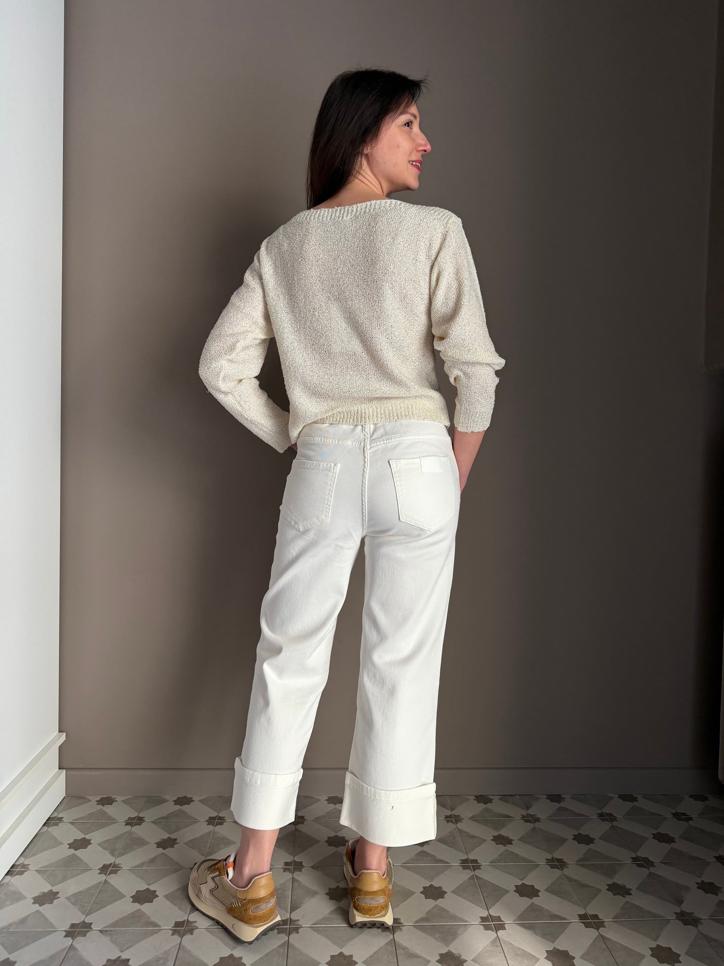 Maglia con micro paillettes