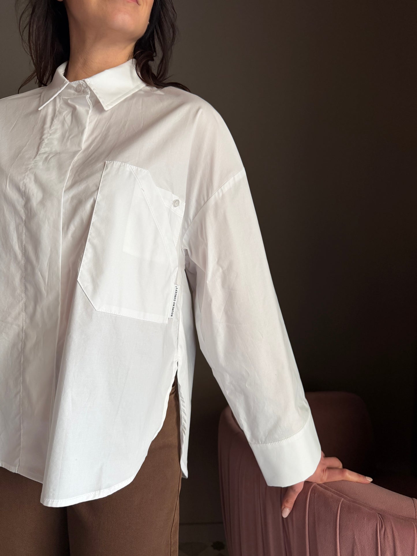 Camicia over con scritta