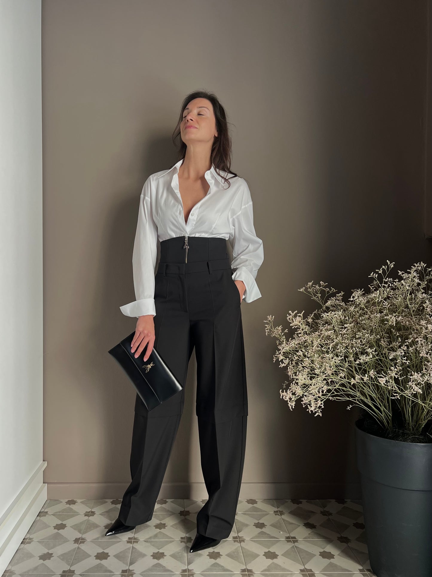 Pantaloni baggy con corsetto