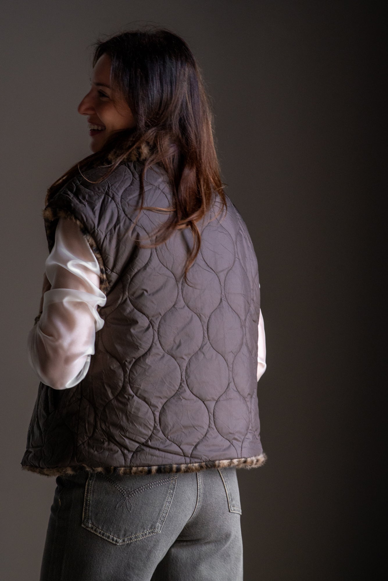 Gilet ecofur reversibile
