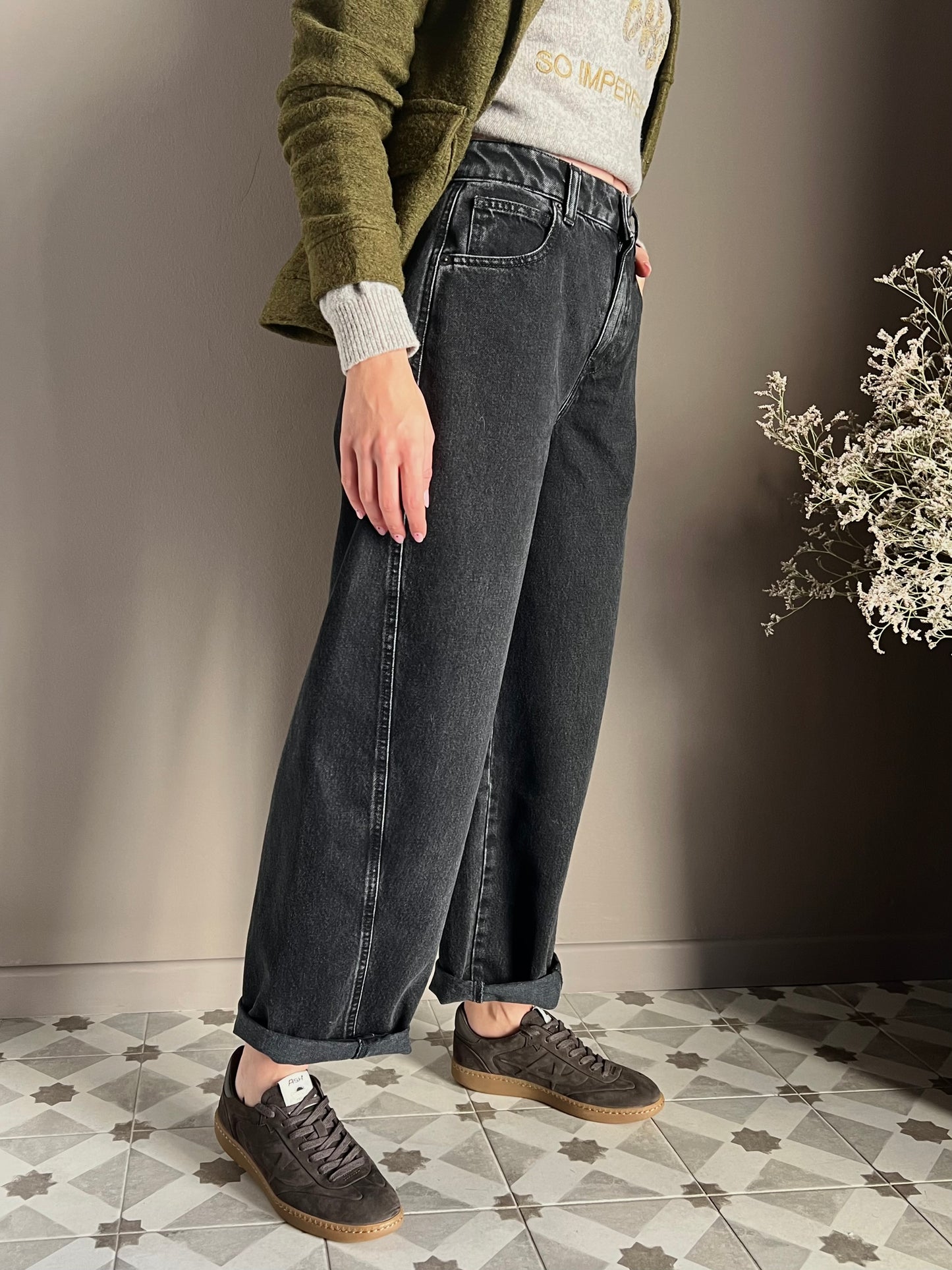 Pantalone denim Baloon Fit Solo Tre