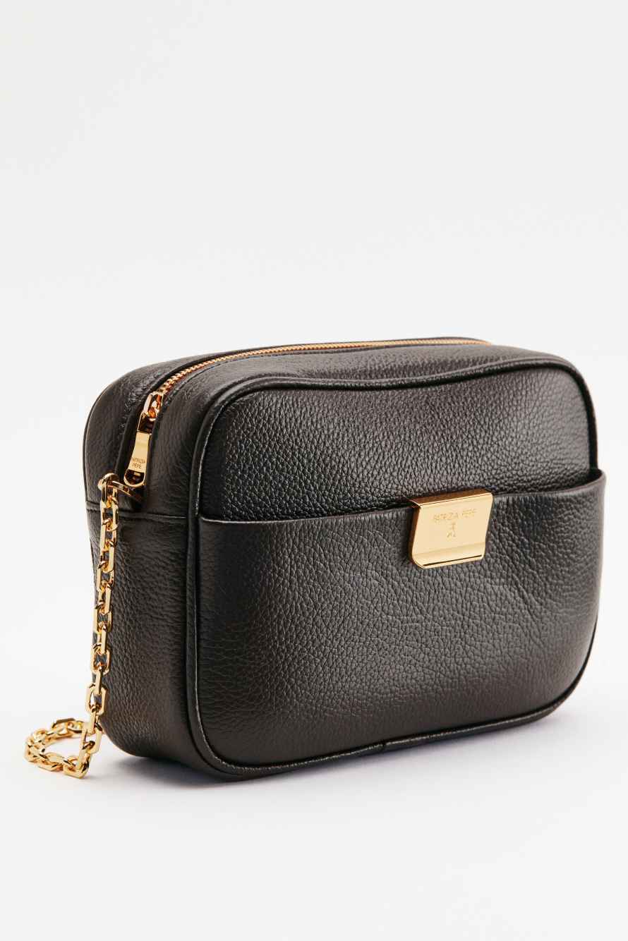 Borsa Crossbody in Pelle Patrizia Pepe Moro