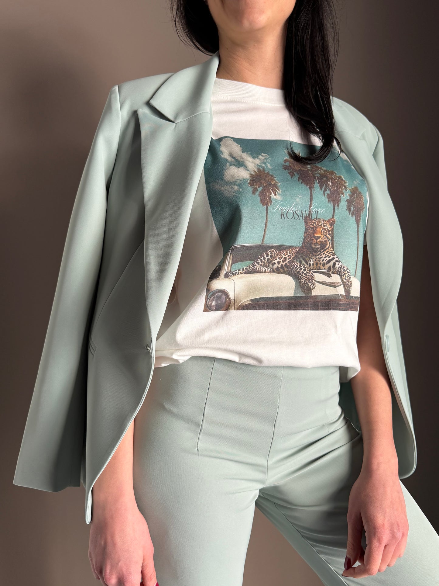 T-shirt con stampa Fearless love