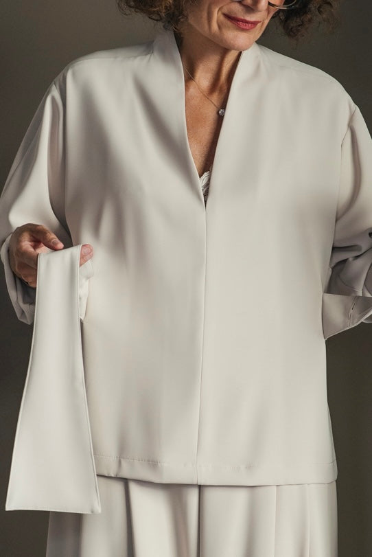 Blusa con cintura avena