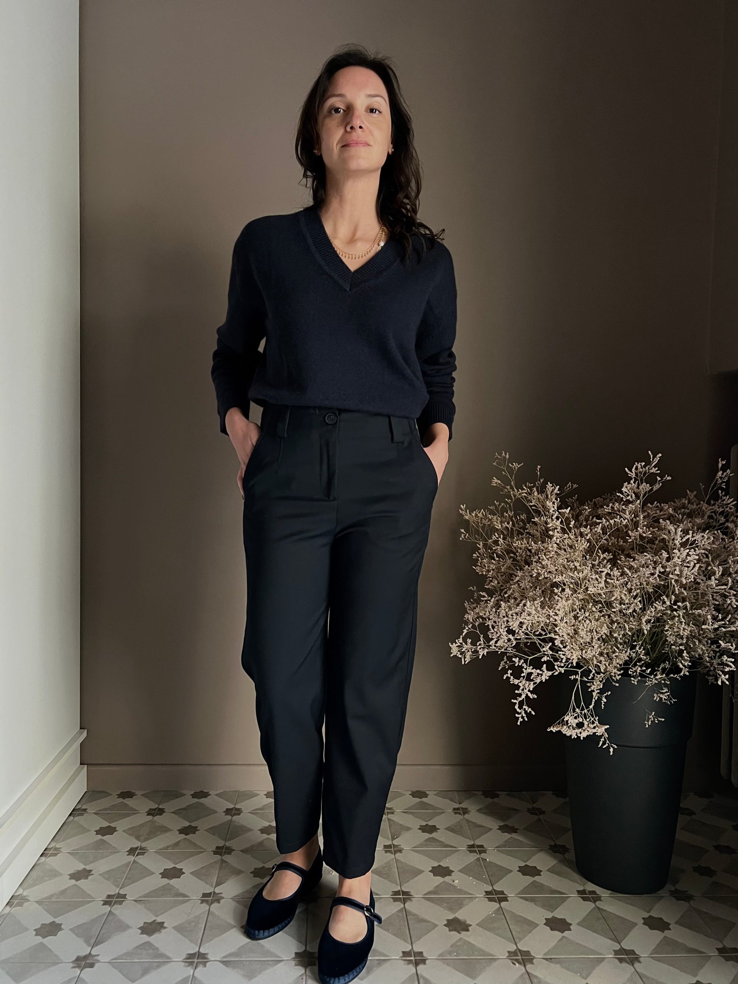 Pantalone blu Alessia santi