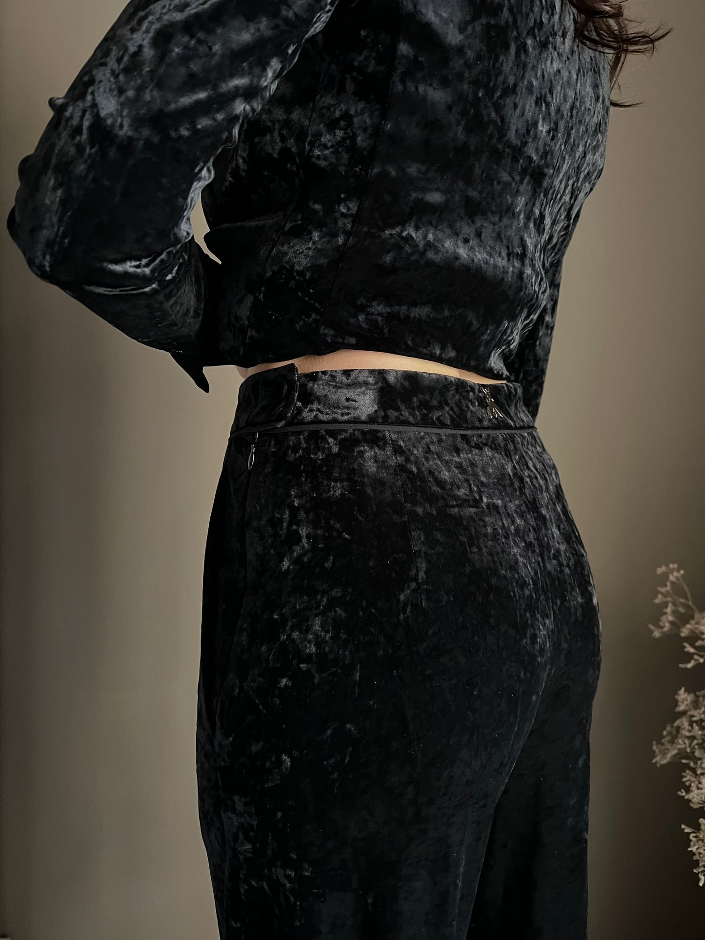 Pantalone in velluto nero Patrizia Pepe