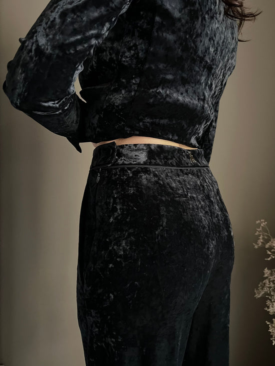 Pantalone in velluto nero Patrizia Pepe