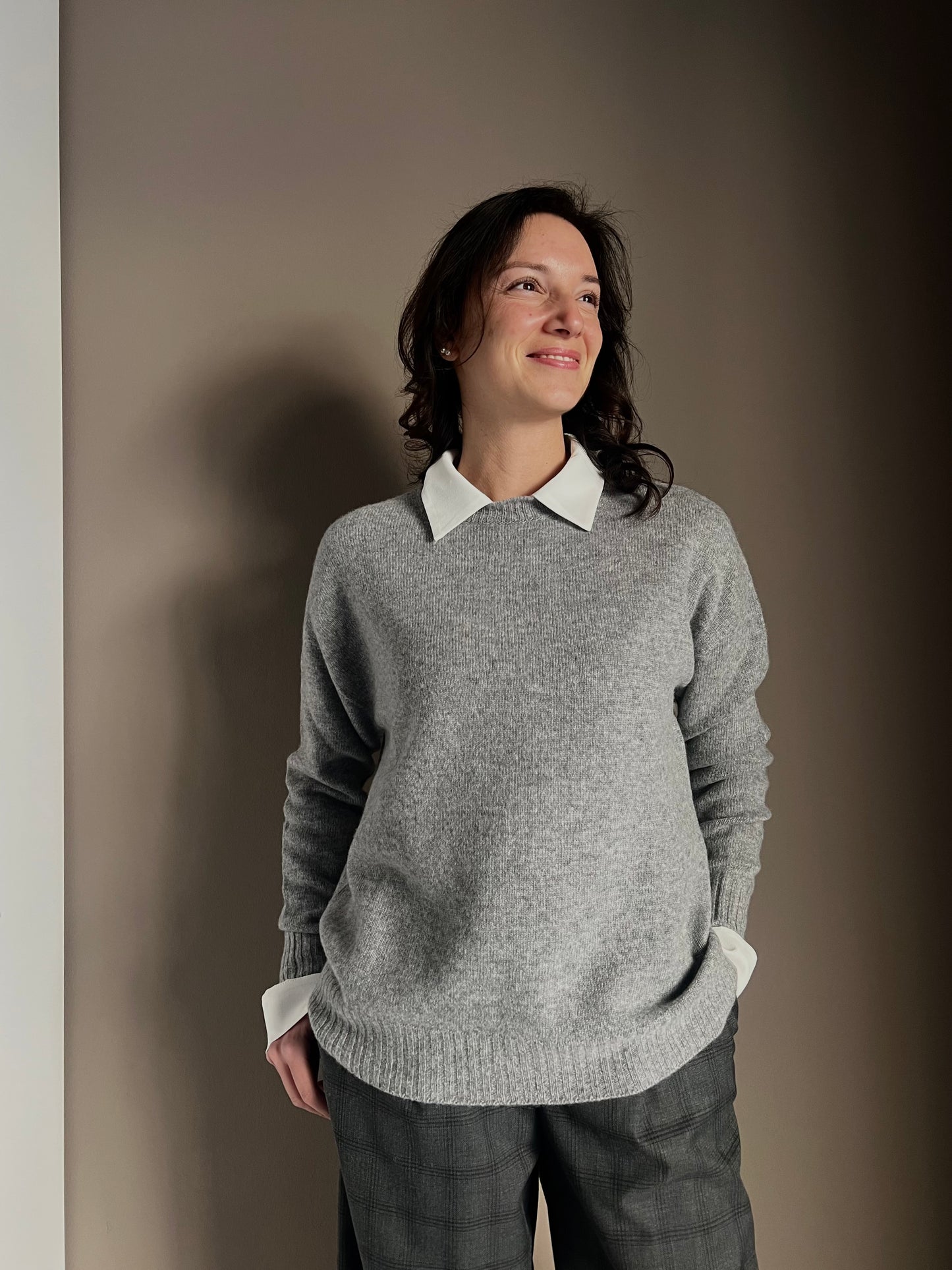 Maglioncino girocollo in misto cashmere Solo Tre