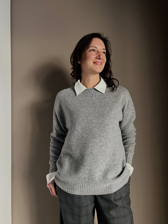 Maglioncino girocollo in misto cashmere Solo Tre