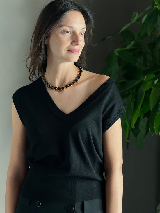 Gilet in lana scollo a V