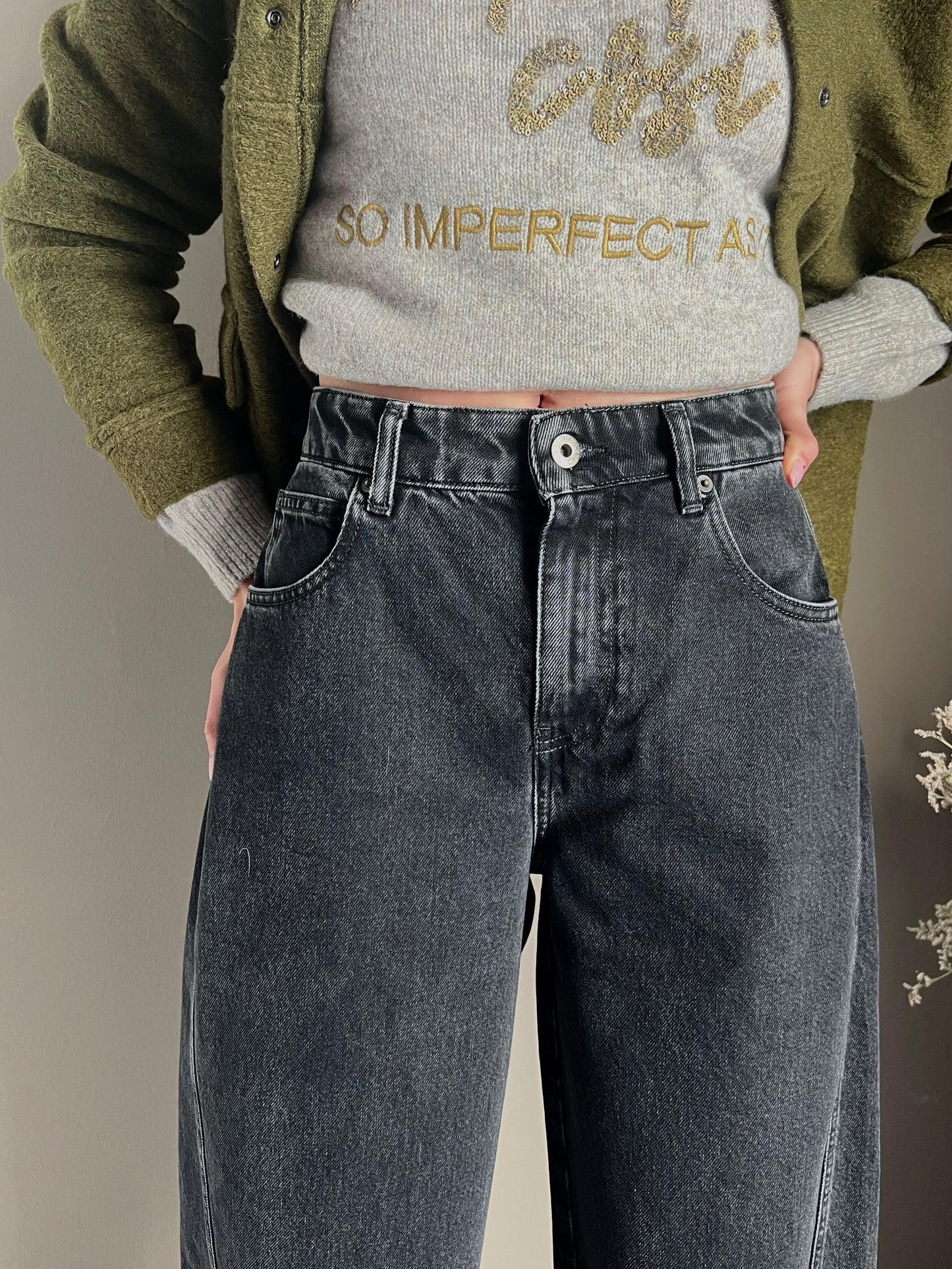 Pantalone denim Baloon Fit Solo Tre