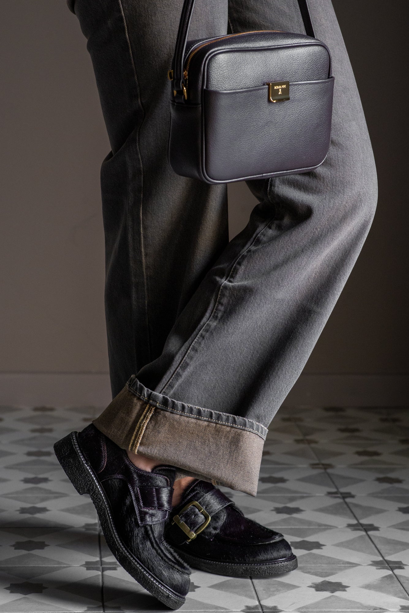 Mocassino monkstrap in cavallino moro