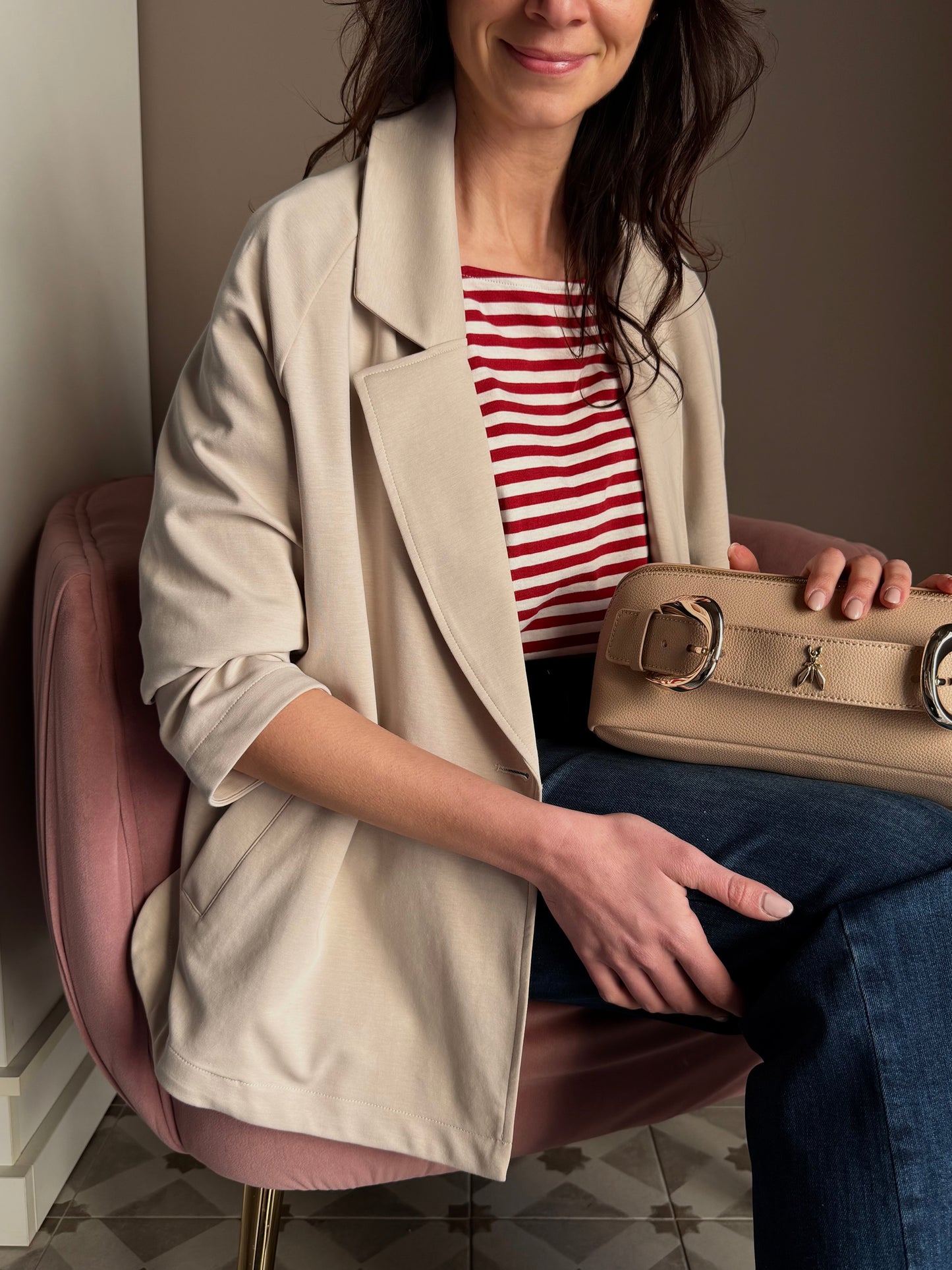 Borsa a mano con doppia fibbia