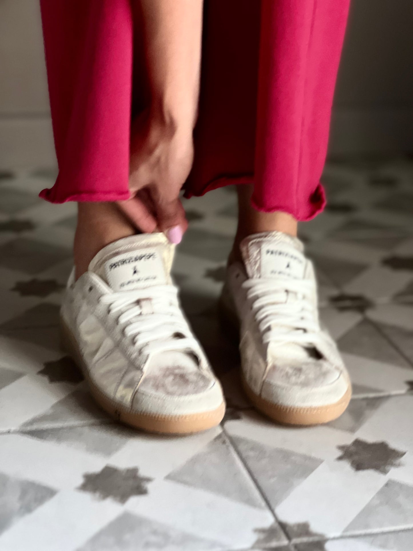 Sneakers in nappa sfumata Gold