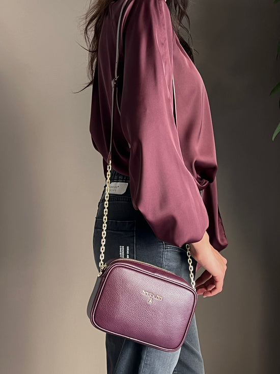 Borsa tracolla piccola camera case Purple Red