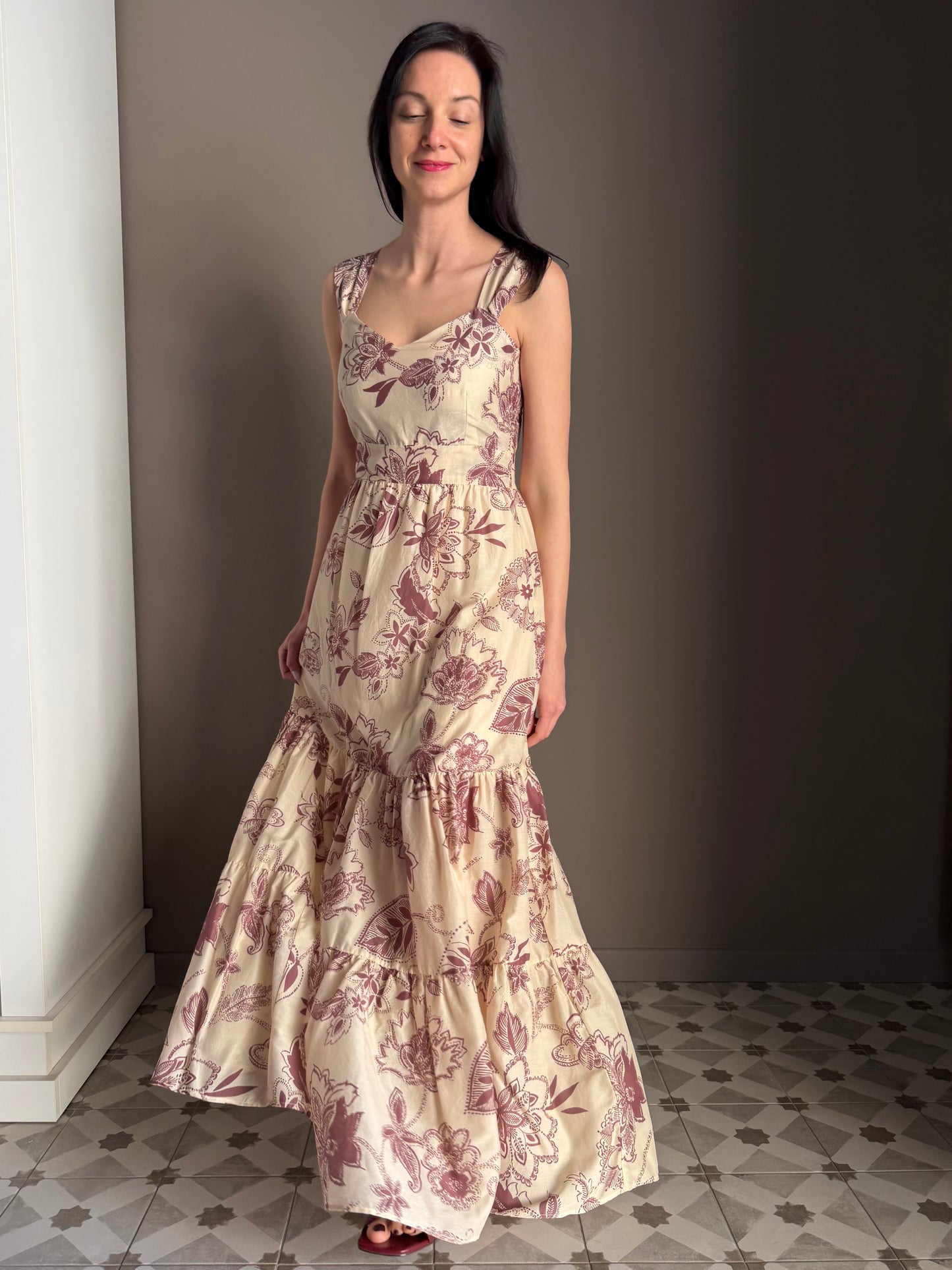 Maxi Dress Alessia Santi in Cotone e Seta